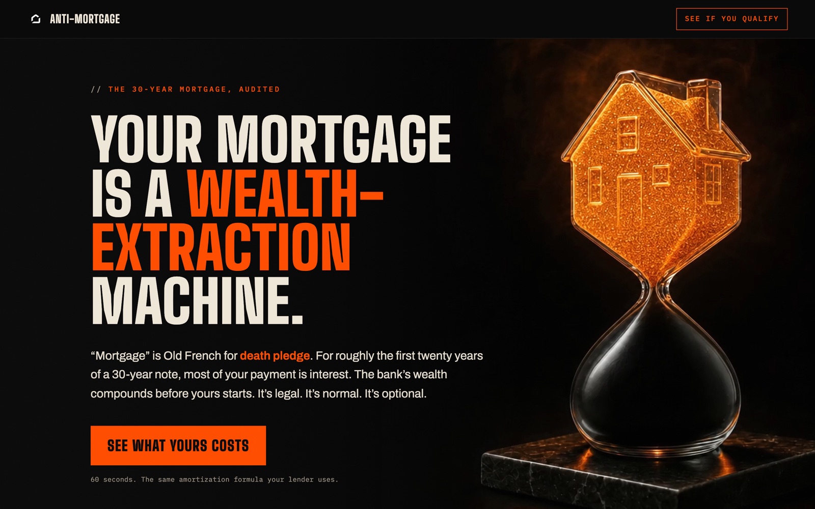 Anti-Mortgage homepage